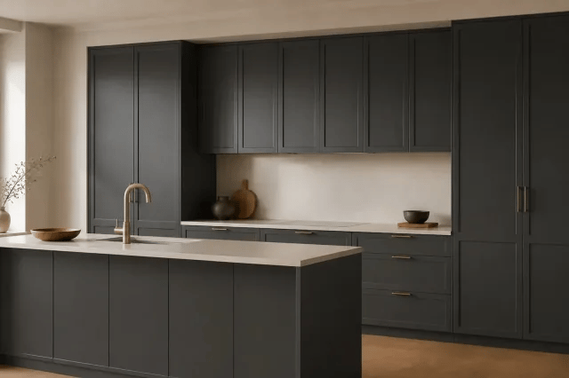 Charcoal cabinet color sample